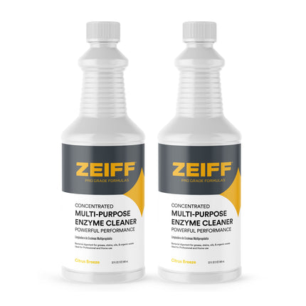 Zeiff Pro-Grade Multi-Purpose Probiotic Enzyme Cleaner - Pet Stain and Odor Remover, Drain Cleaner - Powerful Cleaning & Odor Eliminating Formula For Professional & Home Surfaces - 32 Ounce