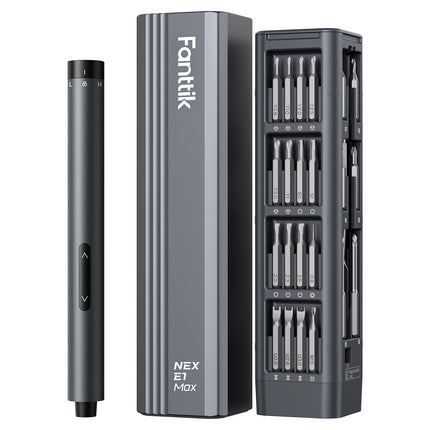 Fanttik E1 Max Electric Screwdriver, Mini Precision Screwdriver Set, 50 Magnetic Bits, Magnetic Storage, 5/32‘’Hex, Repair Tool Kit for Electronics Phone Camera Laptop Watch for Dad