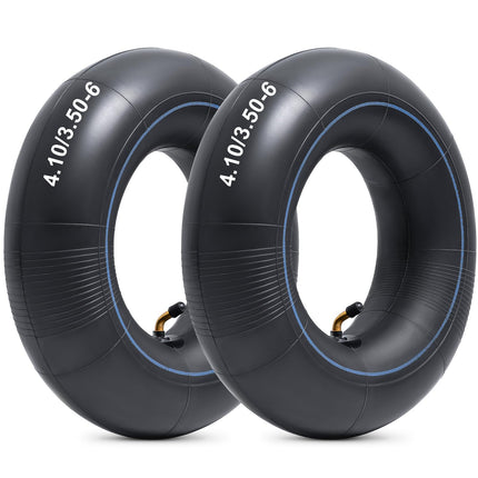 Heavy Duty 4.10/4.00/3.50-6 Thick 40% Inner Tube, 13x4.00-6 Tube with TR87 Bent Valve Stem for Wheelbarrows, Snow Blowers, Wagons, Carts, Hand Trucks, Lawn Mowers, Tractors and More (2 Pcs)