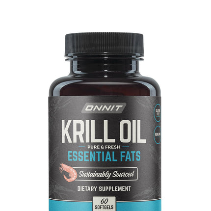 ONNIT Antarctic Krill Oil Soft Gels, IGEN™ Non-GMO Tested Dietary Supplement with Omega-3s, EPA, Astaxanthin & Phospholipids for Cognitive, Cardiovascular & Joint Health, 1000mg Per Serving, 60 Count