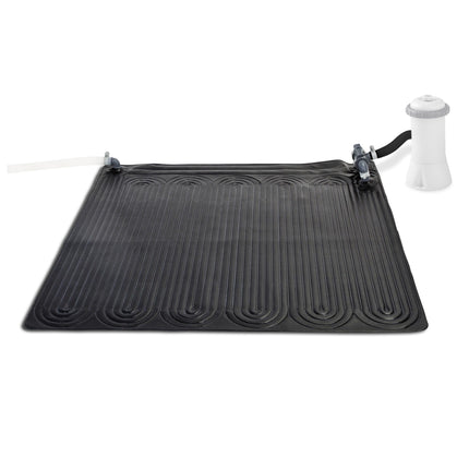 Intex 28685E 47 Inch x 47 Inch Solar Pool Water Heater Mat for 8,000 Gallon Above Ground Swimming Pool with Hose Attachment and Adaptors, Black