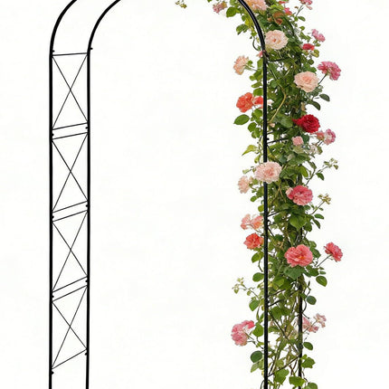 Metal Garden Arbors 8Ft Thickened Arch Trellis for Climbing Plants
