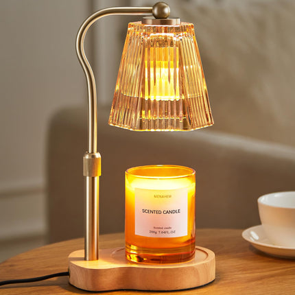 AODHGR Candle Warmer Lamp with Timer Dimmable, Flameless Scented Wax Melter