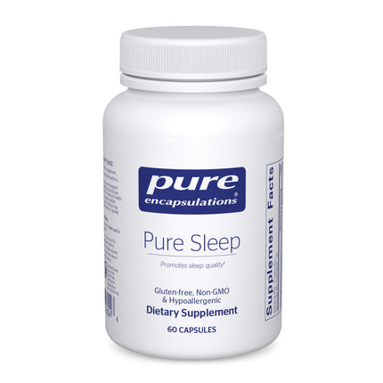 Pure Encapsulations Pure Sleep – Melatonin-Free Calming Sleep Supplement for Relaxation Support- Ashwagandha, Saffron & Valerian – Gluten-Free, Hypoallergenic, Non-GMO – 60 Count (30 Servings)