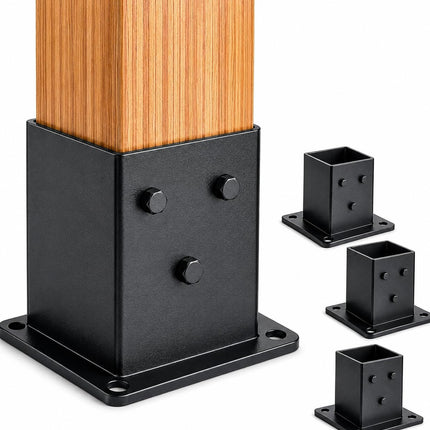 ORIGLE 4x4 Post Base Brackets, 3.58'' x 3.58'', Heavy Duty, 4 Pack