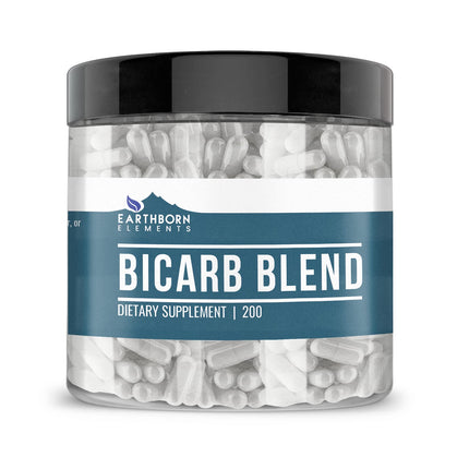 Earthborn Elements Bicarb Blend 200 Capsules, Pure & Undiluted, No Additives