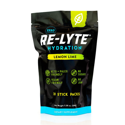 REDMOND Re-Lyte Electrolyte Drink Powder Mix (Lemon Lime), 30 Stick Packs