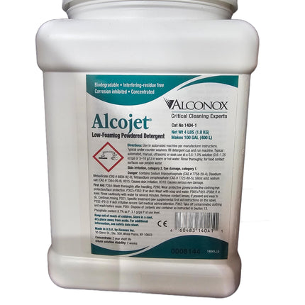 Alconox 1404 Alcojet Nonionic Low-Foaming Powdered Detergent, 4lbs Box