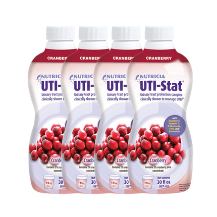 UTI-Stat Nutricia - Medical Food Providing 5 Key Nutrients For Urinary Tract Health - Cranberry Flavor, 30 Fl Oz Bottle (Case of 4)
