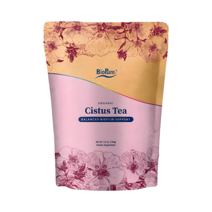 BioPure Cistus Loose Tea – Wild Organic Cistus Incanus & Cistus Albidus Rich in Polyphenols & Bioflavonoids to Support Immune & Gastrointestinal Function, Gut Health, and Balance Microbiome – 3.5oz