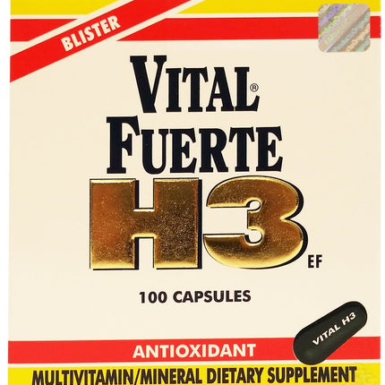 Vital Fuerte H3 100 Cap - Multivitaminico (Pack of 1)