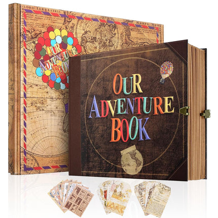 AIPASA Our Adventure Book Scrapbook Photo Album, Personalized Gifts 8.9*7.7