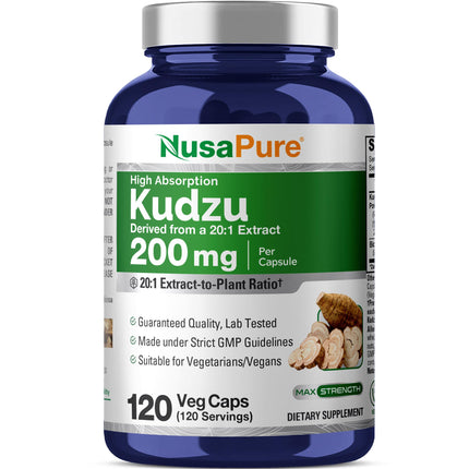 NusaPure Kudzu Root Capsules, 200 mg, 120 Veg Capsules (Non-GMO, Vegan)
