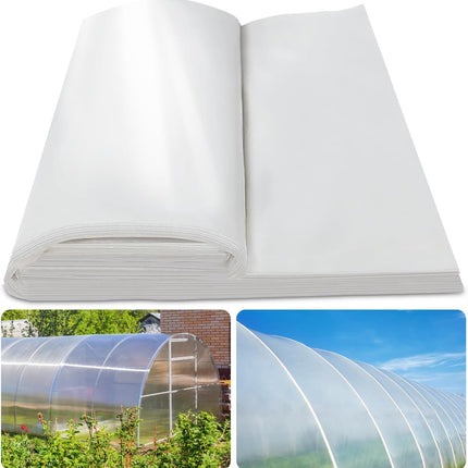 Laapee Greenhouse Plastic Sheeting 8' x 25' 6 Mil, Clear UV Resistant Heavy Duty Polyethylene Film, Thick Greenhouse Cover for Garden, Farm, Agriculture