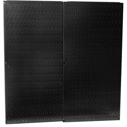 Wall Control 30-P-3232B Black Metal Pegboard Pack - (2) 32" Tall x 16" Wide Black Pegboards