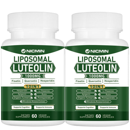 NICMIN 1000MG Liposomal Luteolin, Maximum Absorption, Potent Luteolin Supplement 120 Capsules