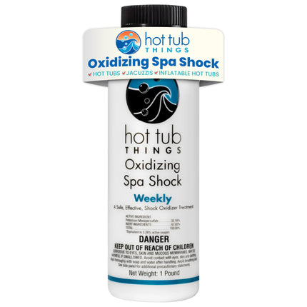 Hot Tub Things Oxidizing Spa Shock, Clears Cloudy Water, Eliminates Odors, Improves Freshness, Prevents Organic Residue Buildup, Water Treatment for Swimming Pools, Home Spas, & Hot Tubs, 1 lb