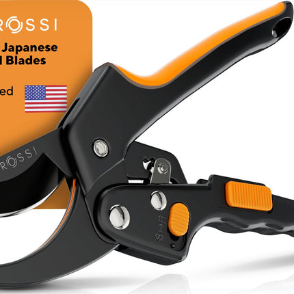 Ratchet Pruning Shears for Gardening Heavy Duty - Increases Cutting Power 3x - Perfect Ratchet Pruners for Weak Hands & Arthritis- 8” Anvil Garden Clippers - w/Extra Sharp Blade for Effortless Cutting
