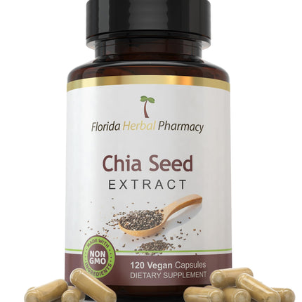 Florida Herbal Pharmacy, Chia Seed Extract Supplement Capsules 10:1 (120 Capsules) Two Months Supply