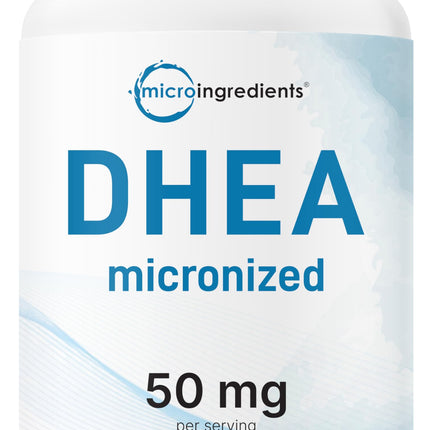 Micro Ingredients DHEA 50 mg Per Serving, 240 Capsules | Micronized DHEA Supplement for Women & Men | Non-GMO, Gluten Free, Soy Free