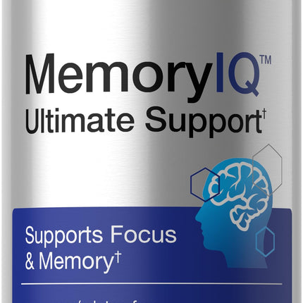 Horbäach Memory IQ Brain Support Supplement | 60 Softgels | Focus 7 Memory Ultimate Support | Non-GMO, Gluten Free Formula
