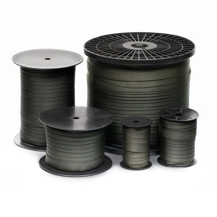 Tree Straps for Staking, Tree Ties for Plant Support, 3/4 Inch Width Guying Material Webbing Garden Strap for Outdoor Tree Straightening, 1500 Lbs Strength (Army Green) - 250 Feet