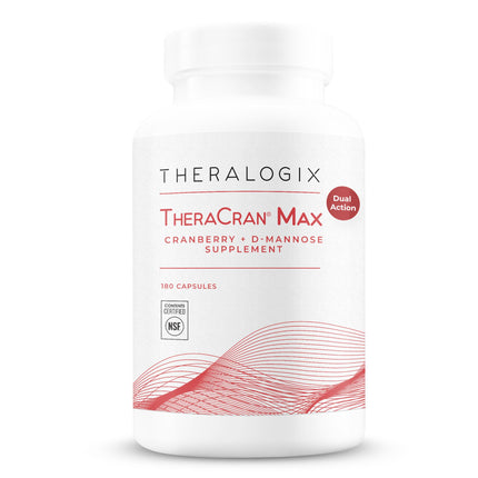 Theralogix TheraCran Max - Cranberry + D-Mannose Supplement for Men & Women - Urinary Tract Health Support - 90-Day Supply - NSF Certified - 180 Capsules