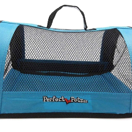 Pet Travel Bag for Originals & Minis, Small Pet Carrier w/Mesh & Nylon Lining, Dog Carrier for Medium Dogs, Versatile Kitten Carrier & Puppy Carrier, Easy to Clean, Blue - Perfect Petzzz