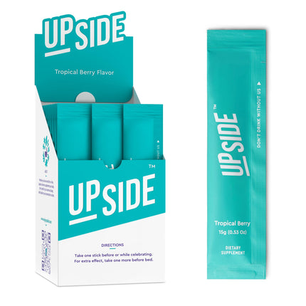 UPSIDE Pre-Celebration Vitamin Jelly Sticks | Natural Ingredients for Better Mornings | Eat One Before Celebrating | DHM, Hardy Orange, Electrolytes | Party, Wedding, Weekend & Vacation Essentials
