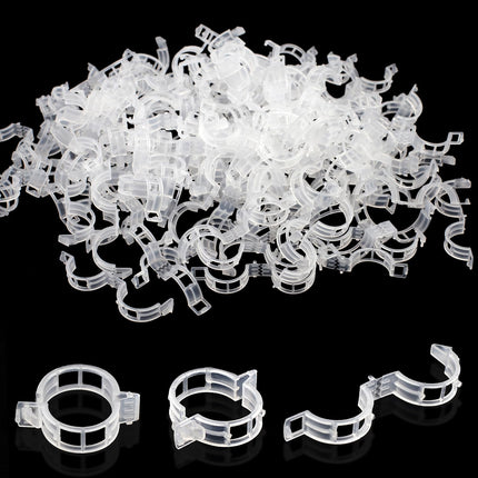 400 Pcs Plastic Trellis Plant Support Clips for Support, Grape and Tomato Vine, Vegetables Plants, Garden Clips to Grow Upright Makes Plants Healthier