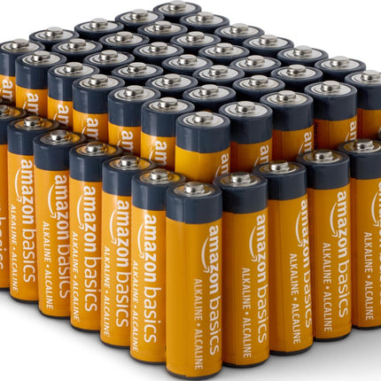 Amazon Basics 48-Pack AA Alkaline High-Performance Batteries, 1.5 Volt, 10-Year Shelf Life, Long-lasting, No Leakage
