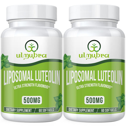 Ulmubra Liposomal Luteolin 500MG, Maximum Absorption, Potent Flavonoid, 120 Softgels, Luteolin Supplement, Non-GMO, Gluten Free