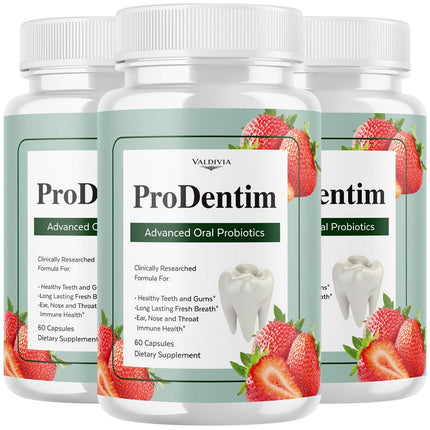 (3 Pack) ProDentim Advanced Oral Health Probiotics– Advanced Formula for Healthy Gums, Teeth, Fresh Breath - Oral Probiotics for Bad Breath Support (180 Capsules)