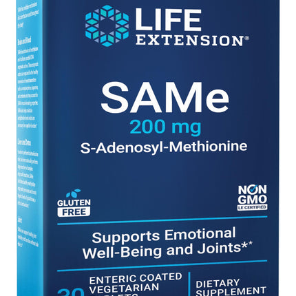 Life Extension Same, Mood, Joint & Liver Support, Gluten-Free, Non-GMO, Vegetarian, 30 Tablets