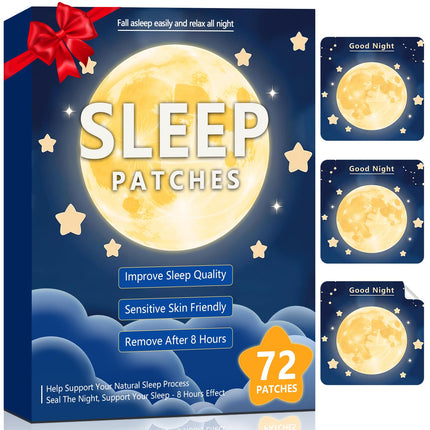Kensem 72 Sleep Patches for Adults Extra Strength, All-Natural Deep Sleep Support with Valerian, Melatonin & Magnesium, Gentle Night Comfort Sleeping Patches for Women & Men, Wake Up Refreshed