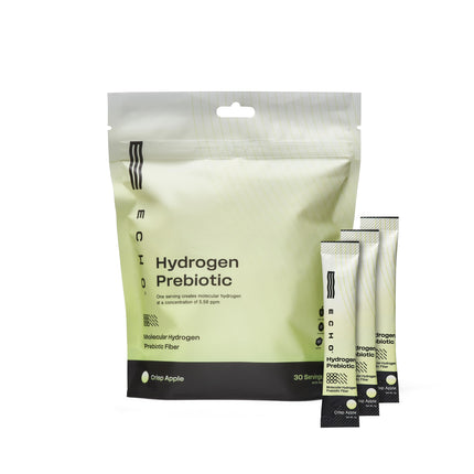 Echo Molecular Hydrogen Drink Mix - 16 PPM - On-The-Go Gut Health Mix for Instant Hydrogen Water with Magnesium + Prebiotic Fiber - Crisp Apple Flavor - 30 Count