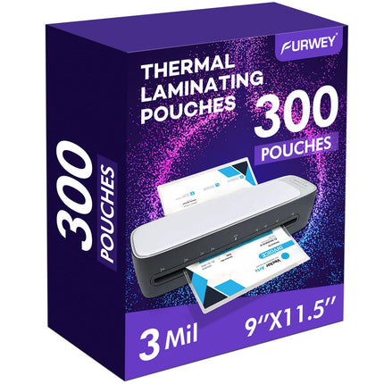 FURWEY Laminating Sheets,300 Pack,3 mil,9x11.5,Thermal Pouches