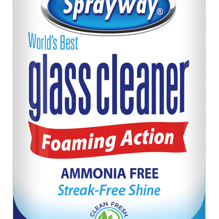 Sprayway Glass Cleaner Foaming Aerosol Spray, 19oz, Pack of 2 | Ammonia-Free, Streakless, Fast-Acting | Cleans & Polishes Glass Surfaces | Fresh Scent, Removes Fingerprints, Dust, Dirt, Smoke Film