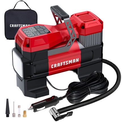 CRAFTSMAN Portable 12V Tire Inflator with Digital Gauge & Auto Shut-Off