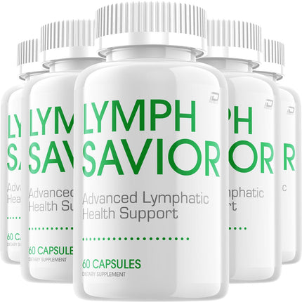 Lymph Savior Capsules – LymphSavior Pills Advanced Formula Natural Ingredients, Reviews - 5 Pack - 300 Capsules
