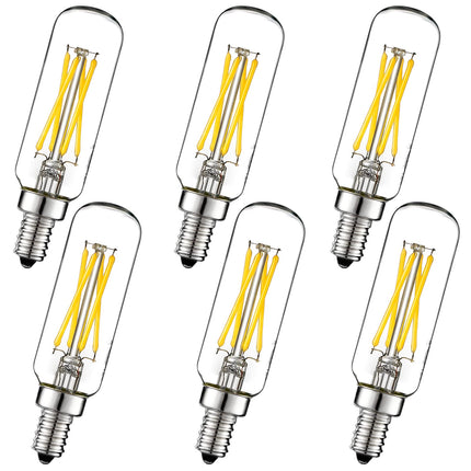 LiteHistory T6 T25 E12 Candelabra Bulb 60 watt,Dimmable,Neutral White 4000K