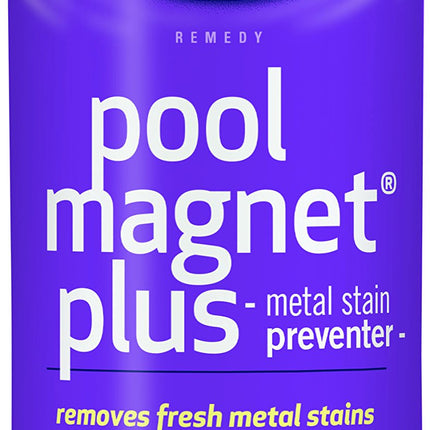 BioGuard Pool Magnet Plus, 1 Quart, Pack of 2, Concentrated Formula, Metal Stain Preventer, Works Quickly & Easy to Apply Effective Pool Maintenance