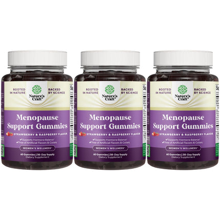 Womens Menopause Gummies with Dong Quai - Menopause Vitamins for Women with Ashwagandha - Holistic Support for Hot Flashes Night Sweats and Mood Swings - Pre & Post Supplements 60 Count - 3 Pack