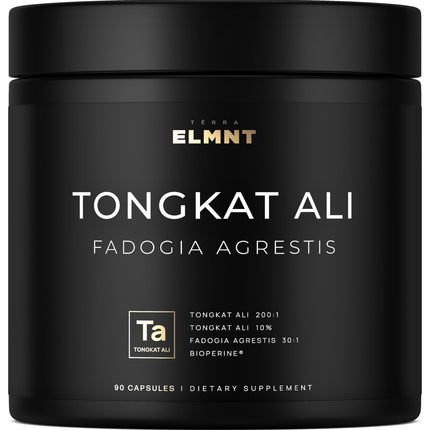 200x Strength Tongkat Ali for Men w. Fadogia Agrestis Extract - 10% Eurycomanone Longjack Highest Potency Fadogia Agrestis Tongkat Ali Supplement - Muscle Growth & Test Booster Pills for Men