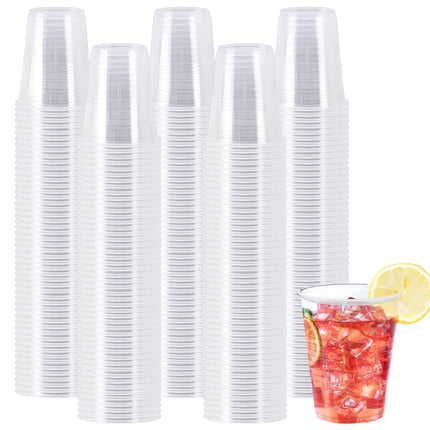 SIUQ 600 Pack 5 oz Clear Plastic Cups, Small Disposable Bathroom Mouthwash Cups, Hot/Cold Beverage Drinking Cup for Party, Picnic, Travel, Halloween, Christmas