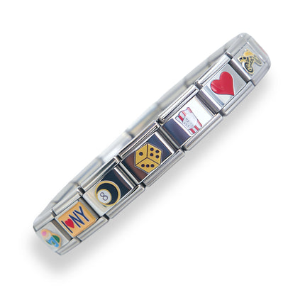 2CUTECHARMZ Complete Italian Charm Bracelets, Multiple Styles (Rebel)