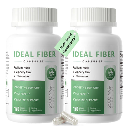 iMATCHME Fiber Supplement with Psyllium Husk Powder,Slippery Elm for Soften Stool,Effortless Bowel Movements,Digestive & Gut Cleanse Support-Prebiotic Fiber 240 Capsules