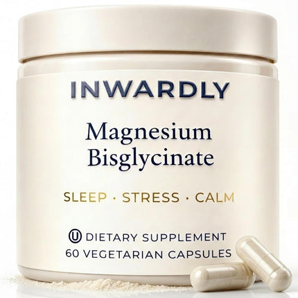 Magnesium Glycinate 500mg (as TRAACS Bisglycinate) - Sleep & Calm Support - High Absorption Chelated Magnesium Supplement - 1 Capsule per Serving - 2-Month Supply, 60 Vegan Capsules