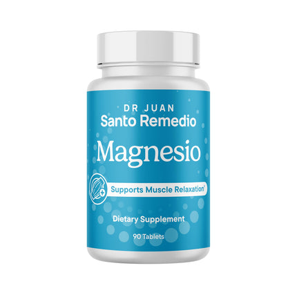 Santo Remedio Magnesium, Supports Muscle Relaxation, Dietary Supplement, Magnesium Citrate 300 mg, No Artificial Flavors, No Artificial Colors, 90 Tablets (90 Servings)