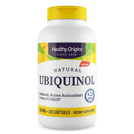 Healthy Origins Ubiquinol 100 mg, 150 Softgels - Featuring Kaneka QH Clinically Studied Active Form of CoQ10 - Supports Cardiovascular Function, Cellular Energy Production & Heart Health